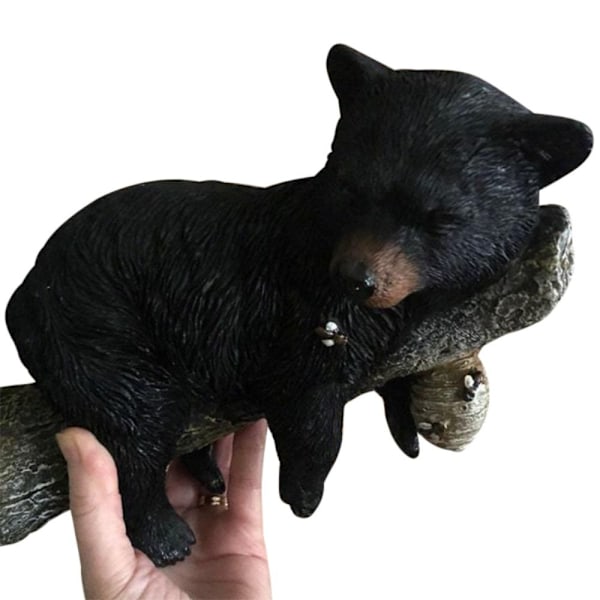 Black Bear Cub Statue Resin Statue Hage Ornamenter