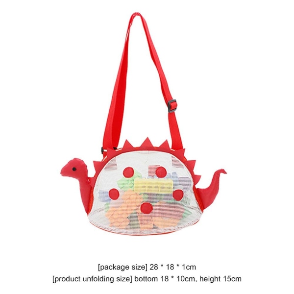 Mesh Beach Bag Dinosaur Sea Shell Taske BLÅ blue