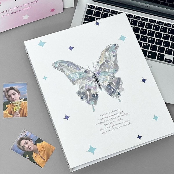 Sommerfugl A4/A5 Binder Fotokort Holder A5WHITE BUTTERFLY WHITE A5White Butterfly