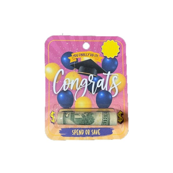 Gratulationskort med Money Clip Graduation Money Card 4 4 4