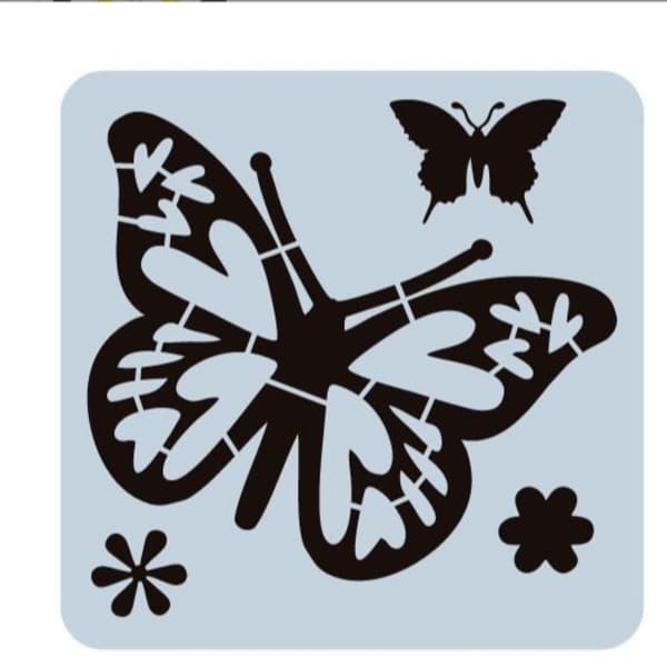 12 stk Sommerfuglestencils Sommerfuglskabelon Kunstmaleri