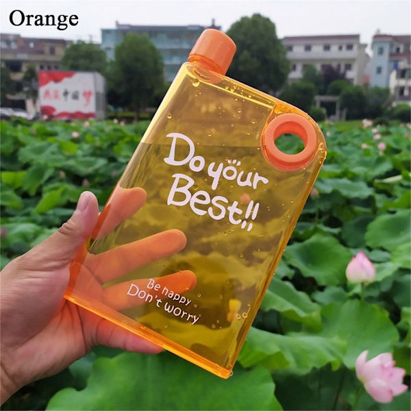Litteä vesipullo Juomapullo ORANSSI orange