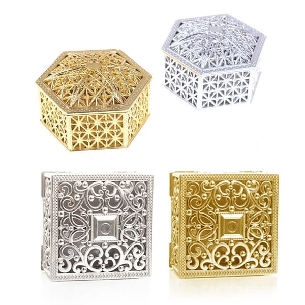 2st Godislåda Smycken Förvaring SILVER HEXAGON Silver Hexagon