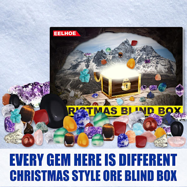 Adventskalender Kristallsten Julnedräkning Blind Box