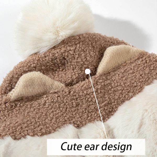 Kvinde Udendørs Varm Strik Hat Strikkede Beanies SORT Black