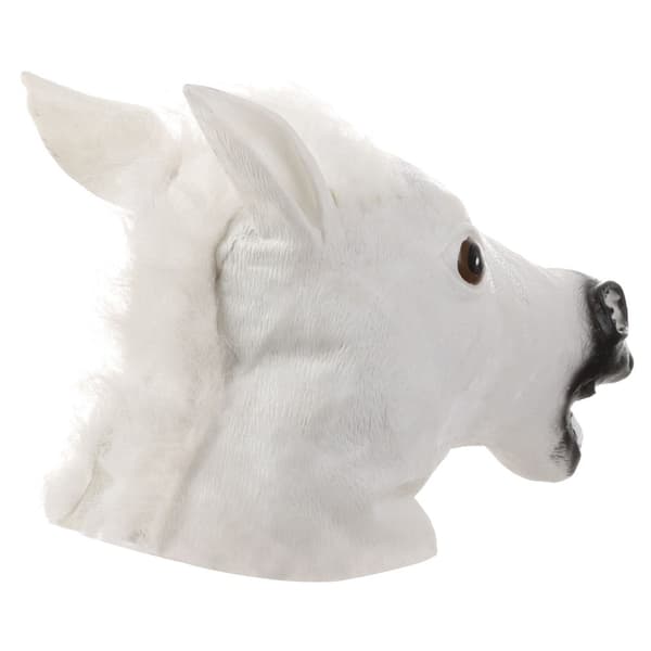 Djurmasker Hästhuvudmask VIT white