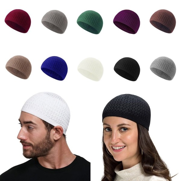 Muslim Cap Strikket Lue KONGEBLÅ ROYAL BLUE