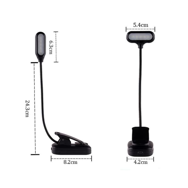 LED Book Light Clip On Lamp 2-BATTERI 2-BATTERY 2-Battery
