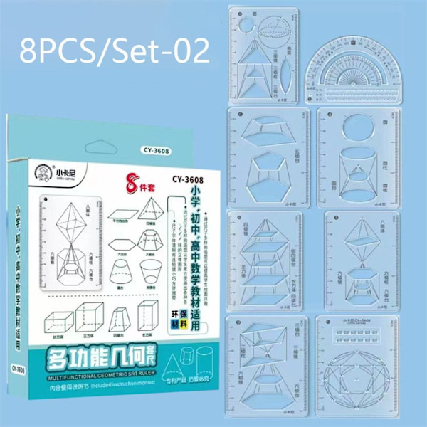 8kpl / Set viivain astemittari 02 02 02