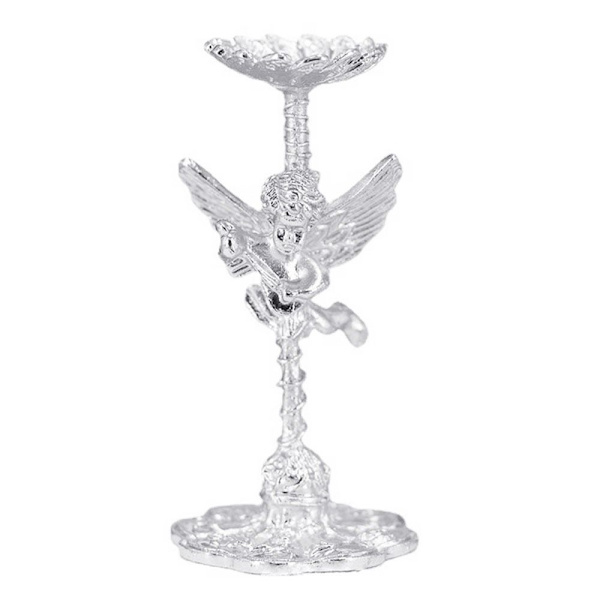 Angel Display Base Holder Krystalkugle Display Stand SØLV Silver