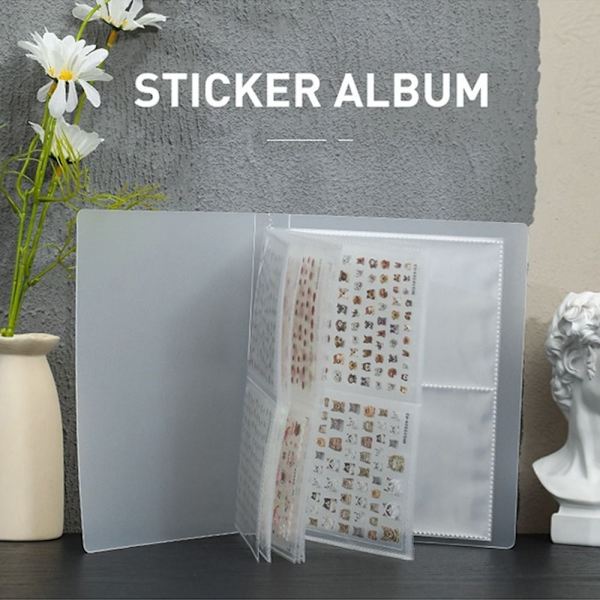 Nail Stickers Oppbevaringsbok Decal Foto Viser Hylle 18.5*13cmStyle 2