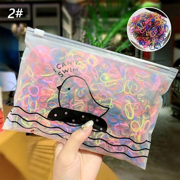 1000st gummihårband Scrunchie 2 2