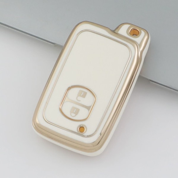 Bilnøkkeletui Nøkkelvesken Deksel HVIT 2 KNAPP 2 KNAPP White 2 Button-2 Button