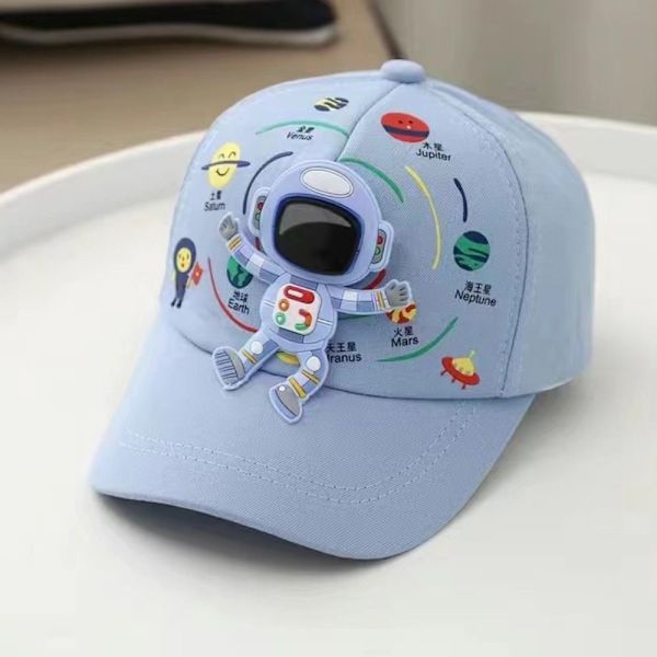 Baby Baseball Cap Barn Peaked Hattar BLÅ ALL TYG ALL TYG blue All cloth-All cloth