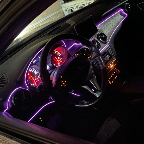 5M Car Atmosphere Lamp Cold Light Line ICE BLUE Ice Blue
