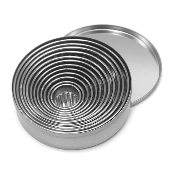 12 st Cookie Cutter Set Circular Biscuit Cutters Donut Ring