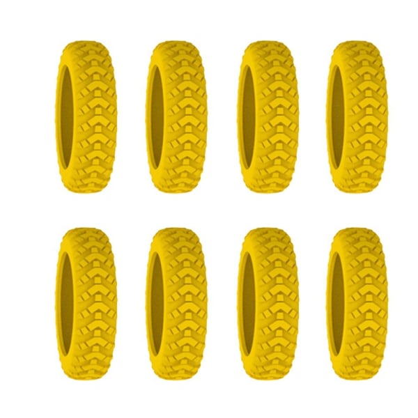 8 kpl / set Matkalaukkujen pyörän kengät Matkalaukun pyörien suoja yellow 8pcs-8pcs