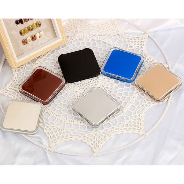 Firkantet Makeup Spejl Bærbart HVID White
