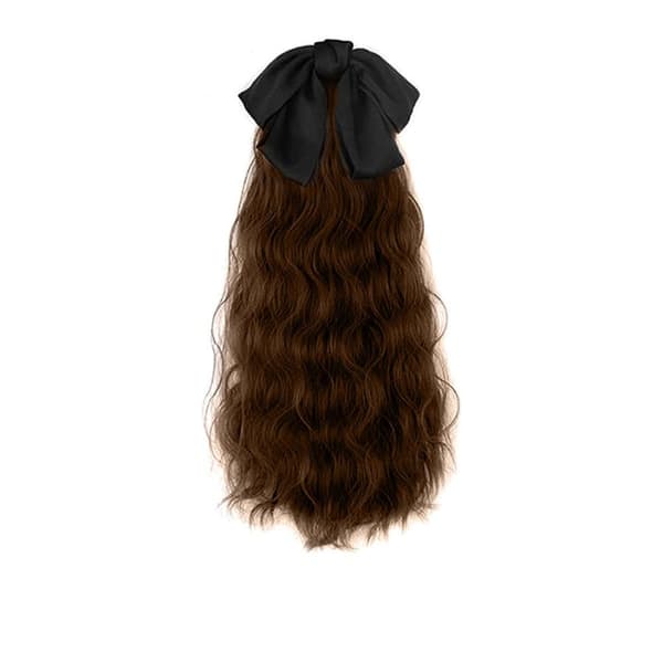 Sort Hårstykke Hestehale MØRKEBRUN STRAP STYLE STRAP STIL dark brown strap style-strap style