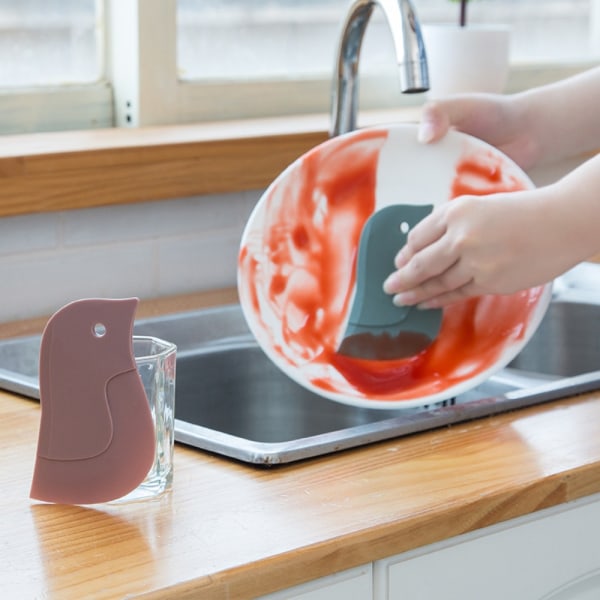 3PC Soft Scraper Kjøkken Gadget sett ROSA pink