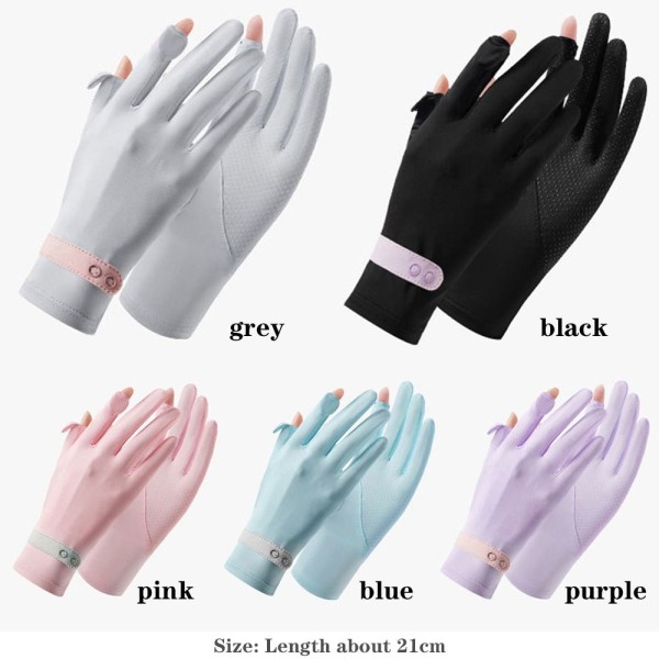 Ice Silk Gloves Solbeskyttelseshansker SVART black