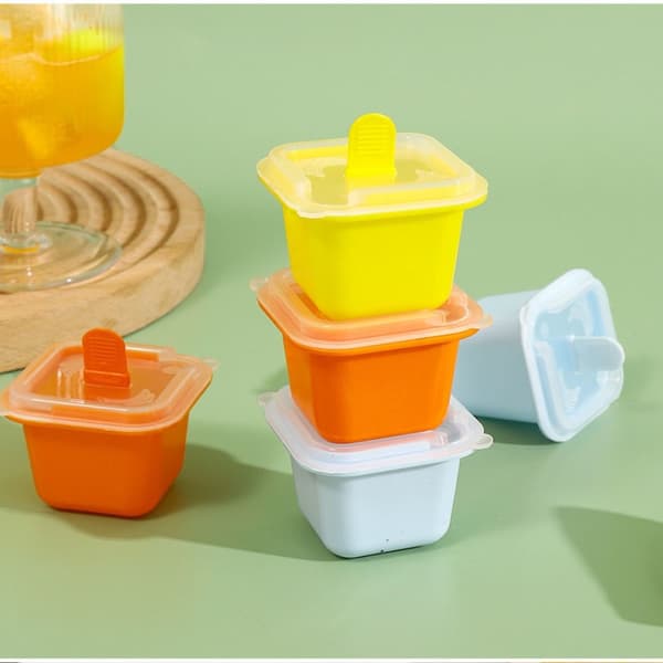 6 Stk Firkantede isterninge Forme Jelly Pudding Forme BLÅ Blue