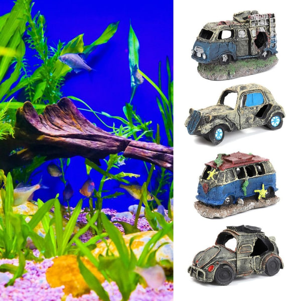 Fisketankdekorasjon vrakbil 2 2 2