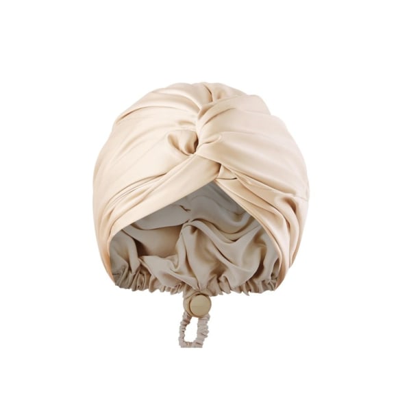 Satin Sleep Cap Silkeaktig Satin Bonnet BEIGE beige