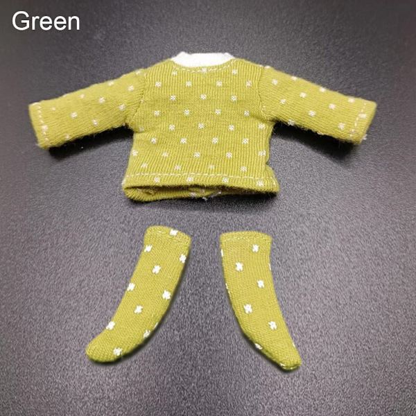 Dukke T-skjorte Sokker Cotton Dot Bluse GRØNN Green