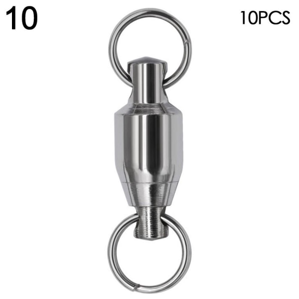 10 kpl Fishing Rolling Swivel Connector Heavy Duty Ball 10 10 10