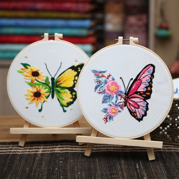 DIY sommerfuglemønstre håndbroderi B B B