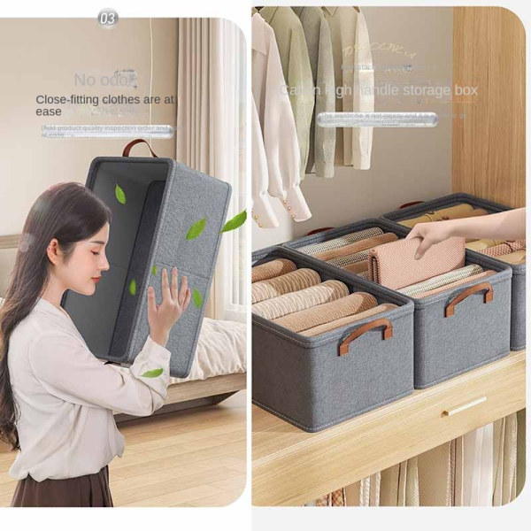 Klädförvaringslåda Underkläder Förvaringslåda KHAKI khaki