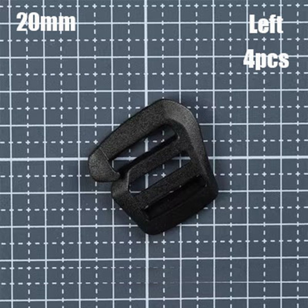 4st Webbing Rem Spänne Slider Fästelement 20MMVÄNSTER VÄNSTER 20mmLeft