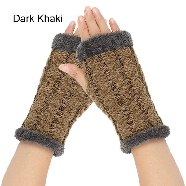Fingerløse handsker Varme handsker DARK KHAKI DARK KHAKI Dark Khaki