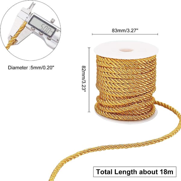 Twisted Cord Trim Twisted Rope Trim SILVER silver