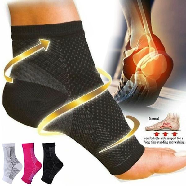Sportssokker Angel Ankel Protector SORT S/M S/M Black S/M-S/M