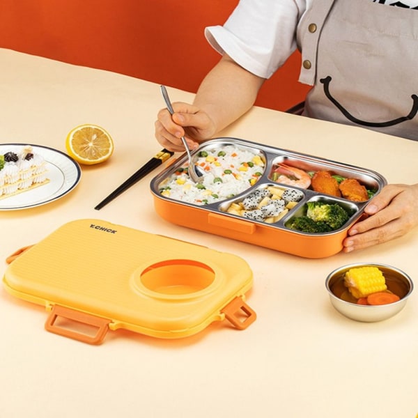 Isolerad Lunch Box Student Lunch Box Bag ORANGE-1100ML Orange-1100ml