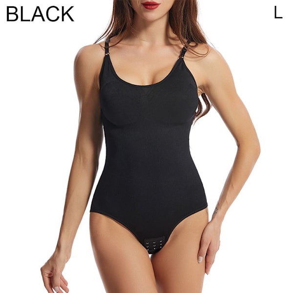 Kvinnor Bodysuit Cuff Tummy Trainer SVART L black L