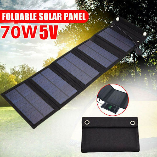 70W USB Vikbar Solpanel