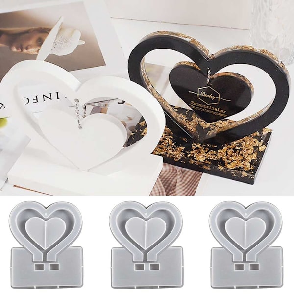 Love Heart Fotorammeformer Hengemerke Silikonformer C C C