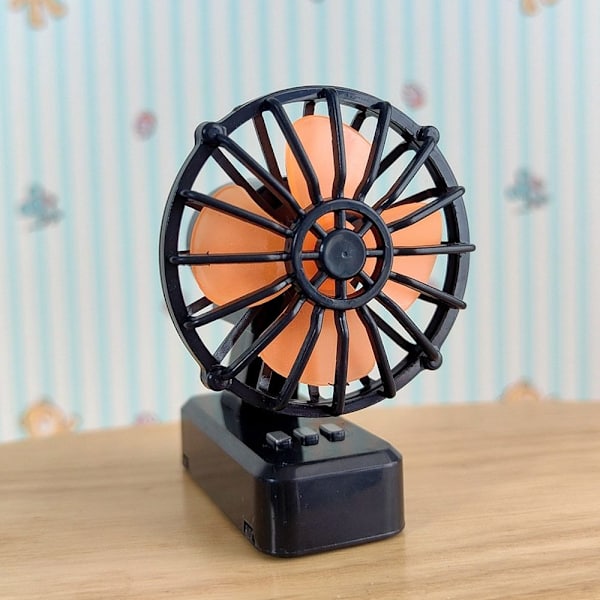 Miniature elektrisk blæser dukkehus møbler SORT black