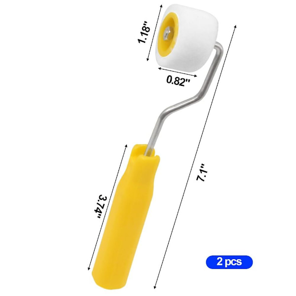 2-pack Mini färgrullar Extra små ullborstar