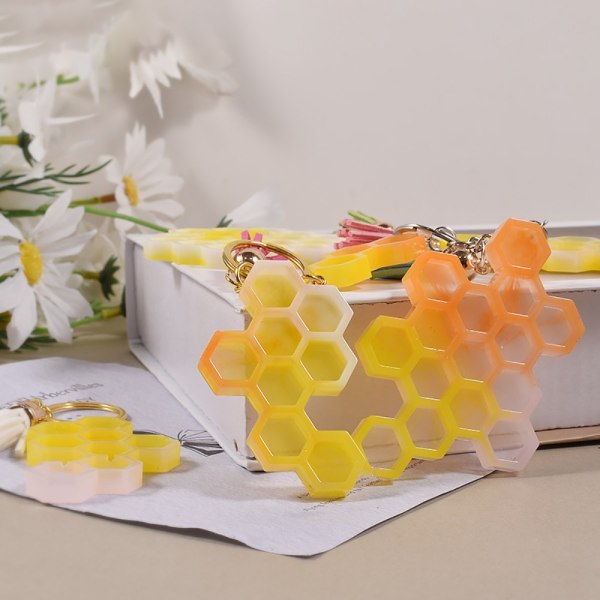 Honeycomb Forme Nøglekæde Form 1 1 1