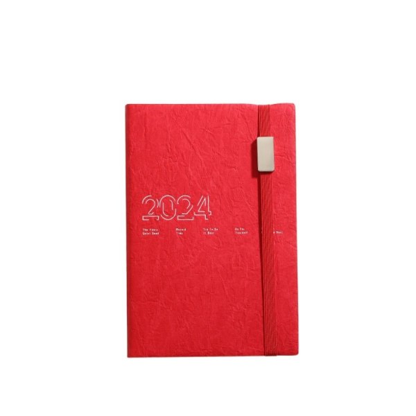 2024 Agenda Book Kalenterikirja PUNAINEN red
