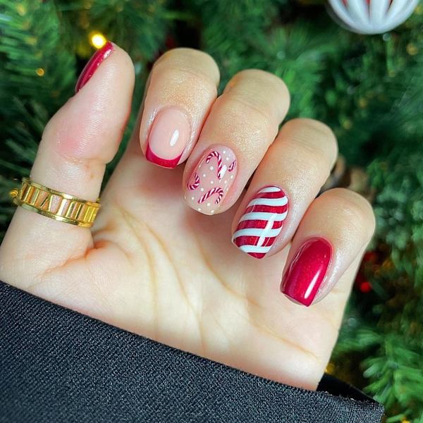 French Fake Nails Christmas False Nail 2 2 2