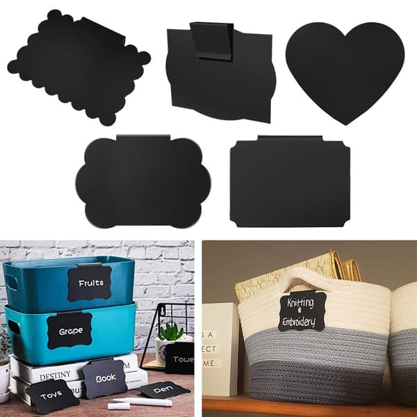 5 stk etikettholdere Kurvetiketter E E E