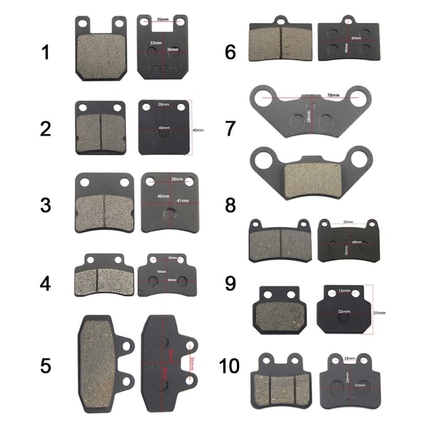 Sykkelbremseklosser Scooter Bremseskive 3 3 3