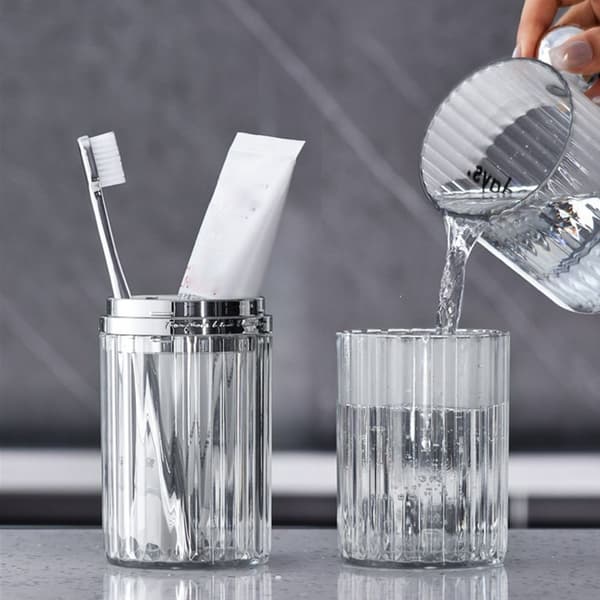 Borstkopp Tandborste Förvaringsfodral SILVER silver