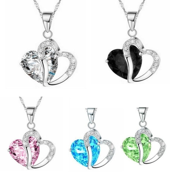 Kaulakoru Heart Birthstone VALKOINEN white