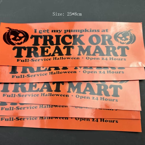 Halloween Bumper Sticker Bil Stickers SORT black